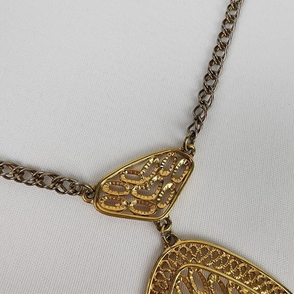 Vintage Vendome Gold Necklace with Fringe - Picture 5 of 9